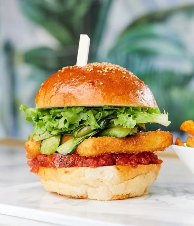 Breaded Mozzarella Burger